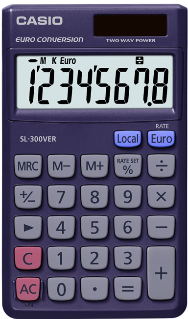 Casio SL-300VER edullisesti Laskimet.netistä. Edulliset laskimet ja laskinneuvonta samaan hintaan laskinten asiantuntijalta.
