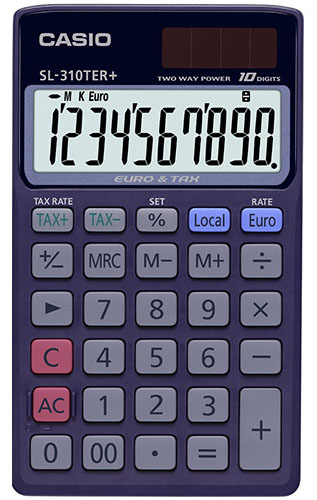 Casio SL-310TER+ edullisesti Laskimet.netistä. Edulliset laskimet ja laskinneuvonta samaan hintaan laskinten asiantuntijalta.